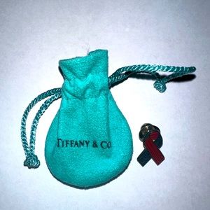 2001 Tiffany & Co Sterling Silver American Flag Lapel Pin